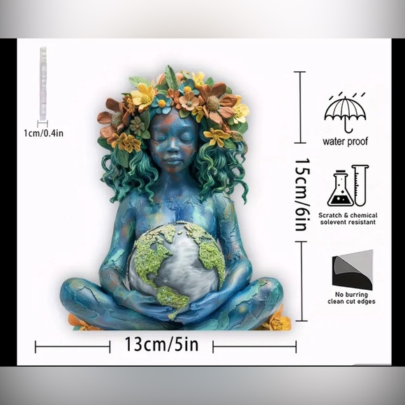 Boho Style Earth Mother Decorative Acrylic Sign,Multifunctional Tabletop Display - Picture 2 of 2